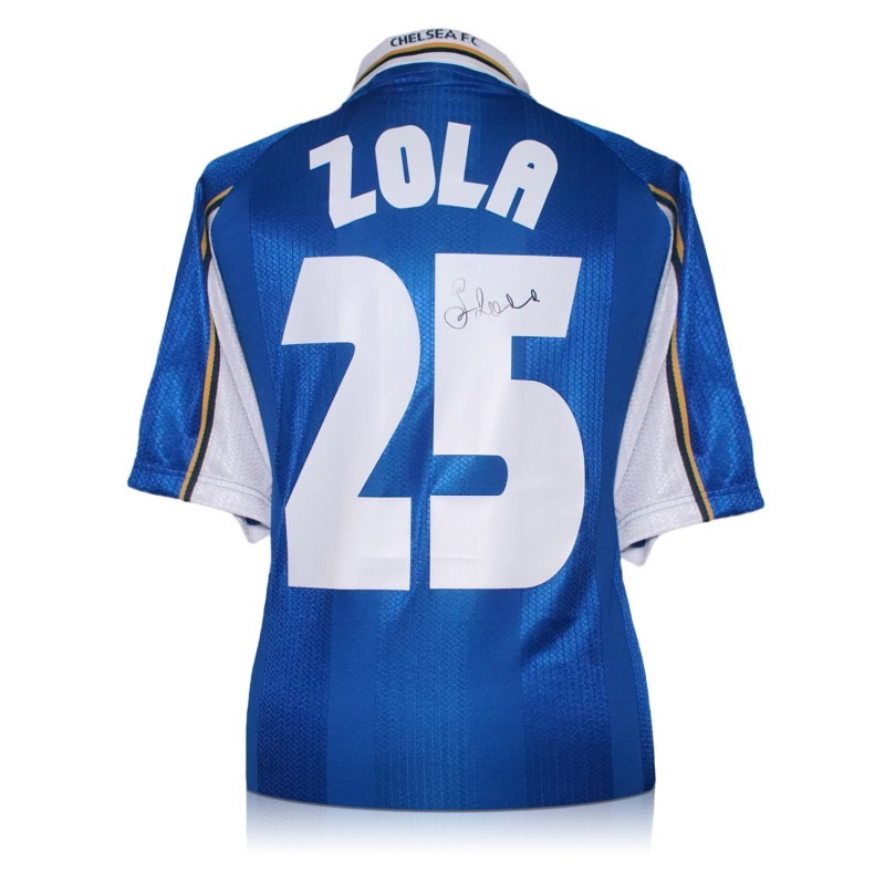 Gianfranco Zola 1998 Signed Chelsea Shirt
