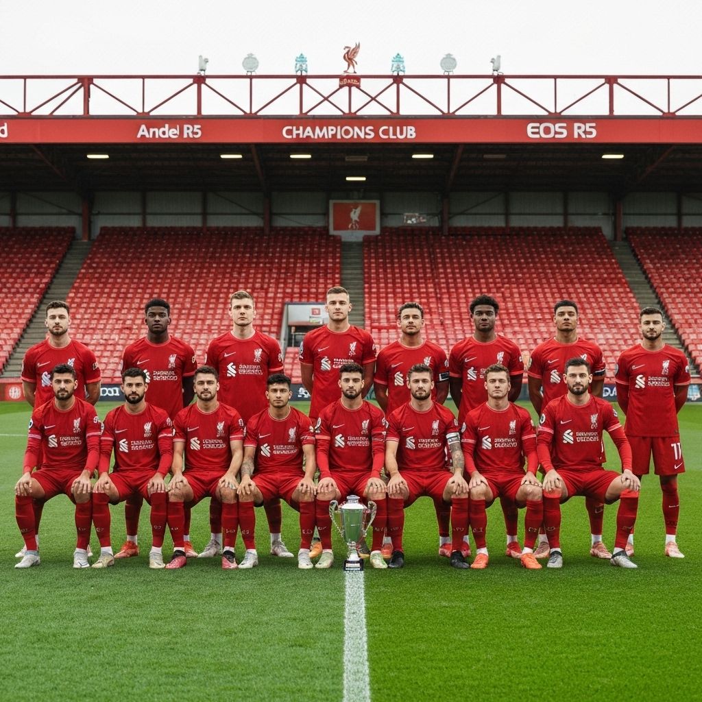 Liverpool FC 2024/25 Premier League Champions Framed Squad Photo